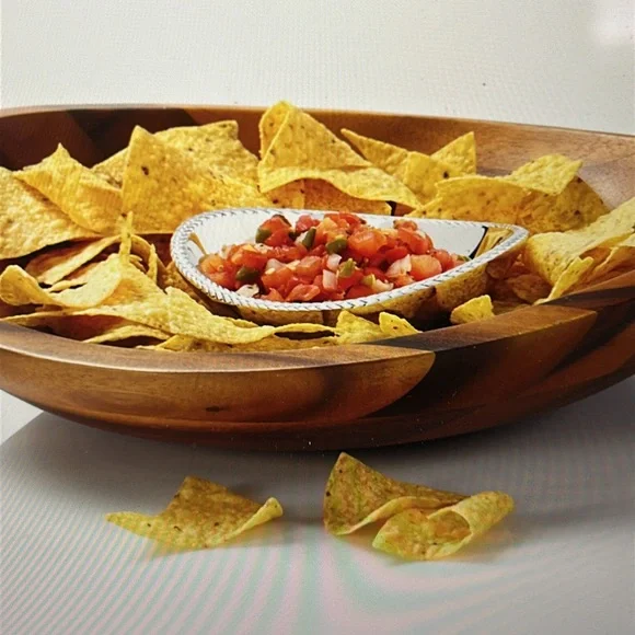 Nambe Braid chip and dip